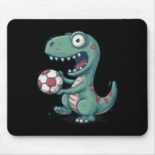 Tapis De Souris Dinosaure Excité De Football Pour Juric Et Amateur