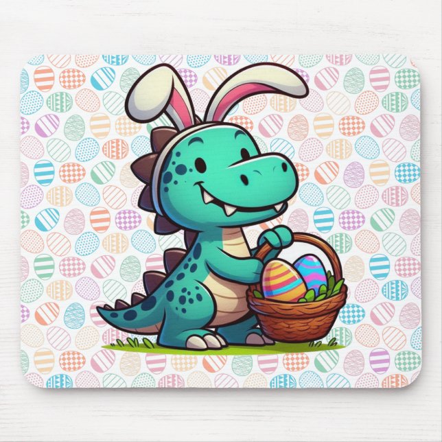Tapis de souris dinosaure lapin de Pâques mignon (Devant)