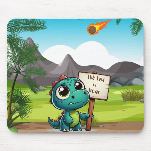Tapis De Souris dinosaure mignon et drôle (Devant)