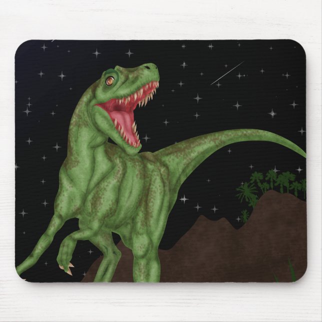 Tapis De Souris Dinosaure - Nuit préhistorique (Devant)