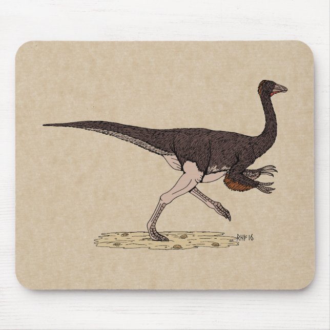 Tapis De Souris Dinosaure ornithomimus crétacé (Devant)