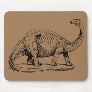 Tapis De Souris dinosaure préhistorique de brontosaurus