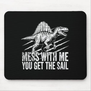 Tapis De Souris Dinosaure spinosaurus rapaceur préhistorique drôle