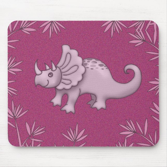 Tapis de souris dinosaure Triceratops mignon (Devant)