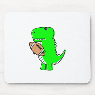 Tapis De Souris Dinosaure Vert Aime Le Football