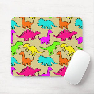 Tapis De Souris Dinosaures colorés