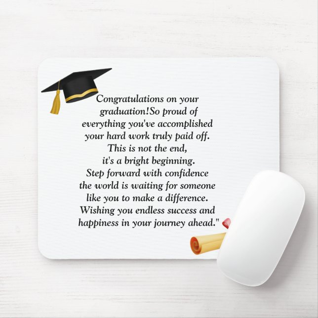 Tapis De Souris Diplôme - Conception universelle pour tous les âge (Avec souris)
