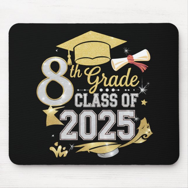 Tapis De Souris Diplômé de la promotion 2025 de 8e année (Devant)