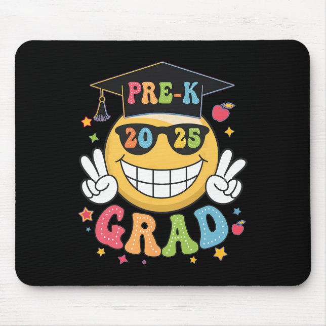 Tapis De Souris Diplômé de pré-maternelle Groovy Joyeuse remise de (Devant)