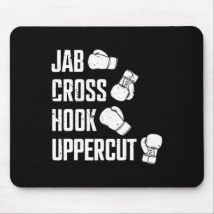 Tapis De Souris Direct Cross Crochet Uppercut Boxeur Entraînement