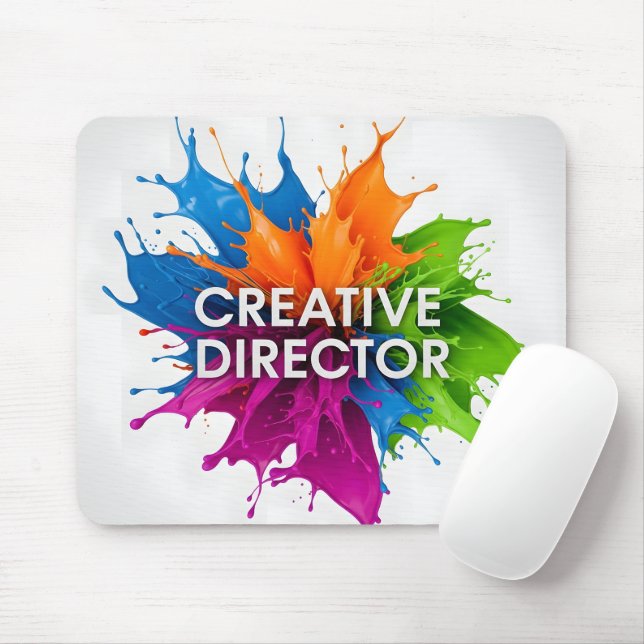 Tapis De Souris Directeur de création Colorful Paint Splash (Avec souris)