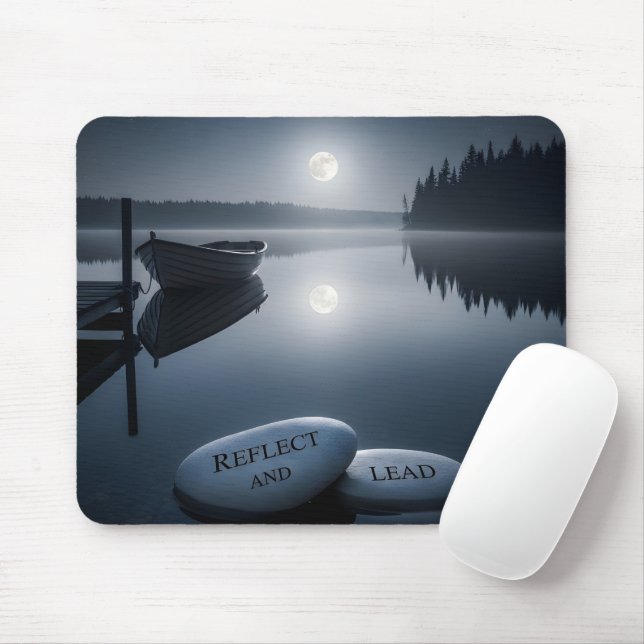 Tapis De Souris Direction consciente Paysage nocturne serein (Avec souris)