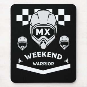 Tapis De Souris Dirt Bike Weekend Guerrier Motocross Rider