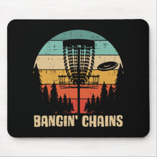Tapis De Souris Disc Golf Chaînes Bangin Rétro Frisbee Golfeur Fro