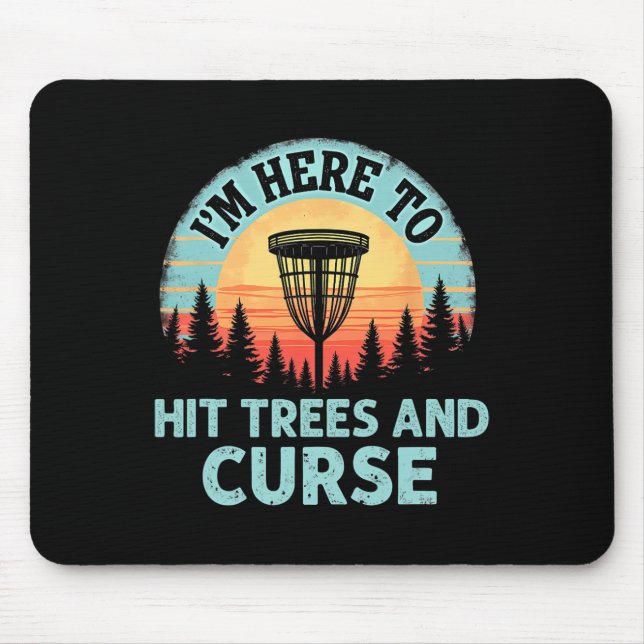 Tapis De Souris Disc Golf Fantaisiste - Malédiction Rétro de Frapp (Devant)