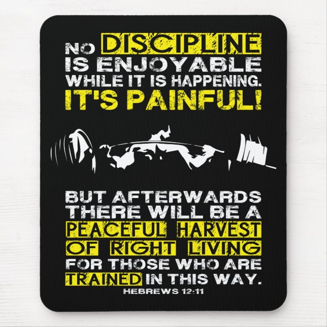 Tapis De Souris DISCIPLINE - Motivation de l'entraînement de squat (Devant)