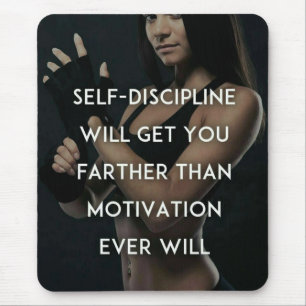 Tapis De Souris Discipline vs Motivation - Inspiration de gym pour