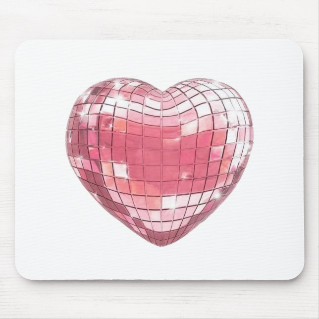 Tapis De Souris Disco Pink Heart Pad (Devant)