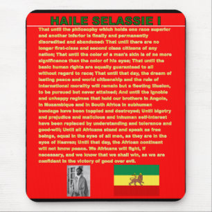Tapis De Souris Discours célèbre de guerre de Haile Selassie à