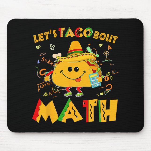 Tapis De Souris Discutons Taco De Math Drôle Cinco De Mayo Prof De (Devant)