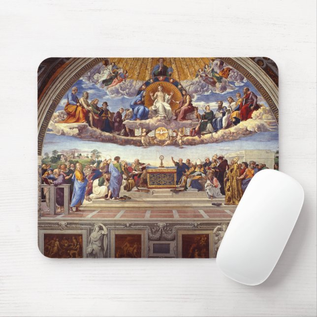 Tapis De Souris Disputation du Saint Sacrement par Raphael (Avec souris)