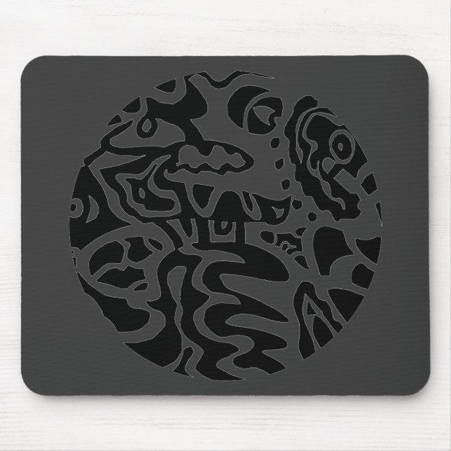 Tapis De Souris "Disque de poisson" Abstrait (Devant)