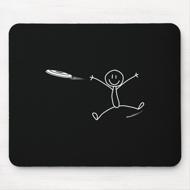 Tapis De Souris Disque Frisbee Stickman Disc Golf Drôle de Frisbee (Devant)