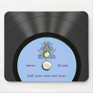 Tapis De Souris Disque vinyle personnalisé de Bluegrass