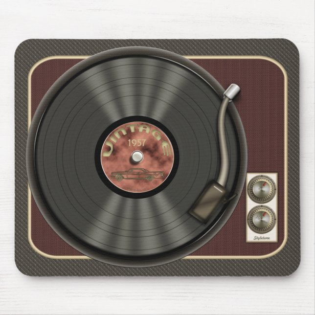 Tapis De Souris Disque vinyle vintage Mousepad (Devant)