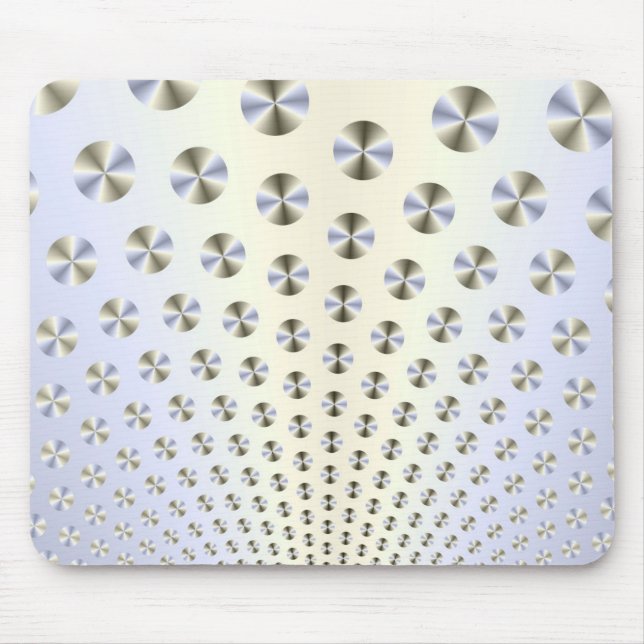 Tapis De Souris Disques en blanc et bleu mousepad (Devant)