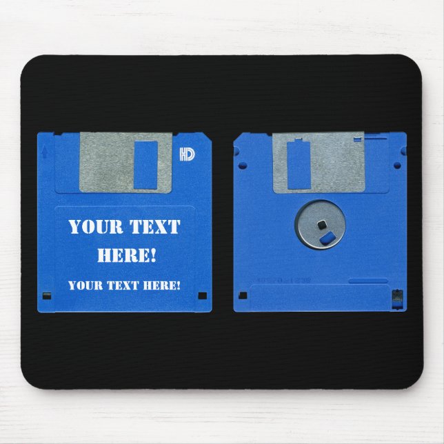 Tapis De Souris Disquette d'ordinateur rétro-rétro personnalisée 3 (Devant)