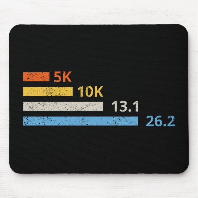 Tapis De Souris Distances de course I - 5K 10K 13,1 26,2 Marathoni (Devant)