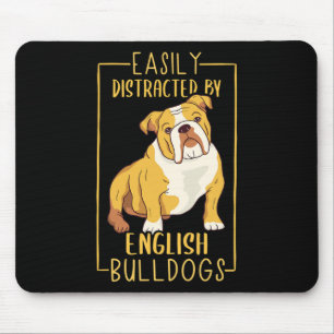 Tapis De Souris Distrait par les bouledogues anglais – Joli bouled