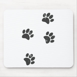Tapis De Souris Distresse Chien Paw Traces