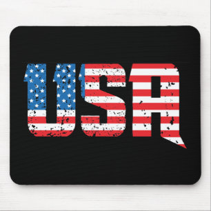 Tapis De Souris Distressed USA avec un arrière - plan américain