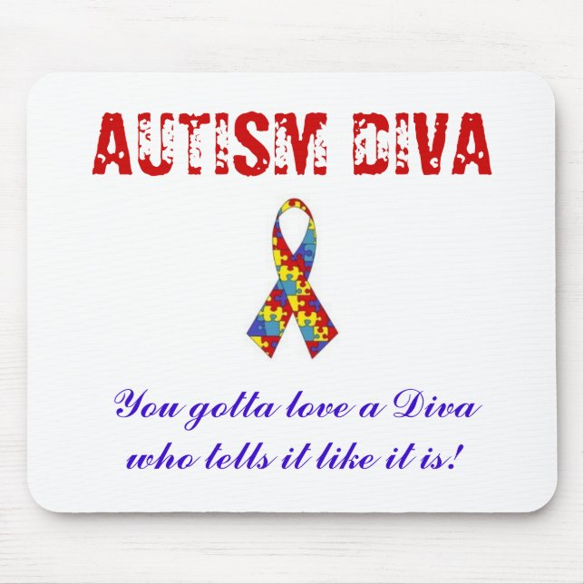 TAPIS DE SOURIS DIVA D'AUTISME (Devant)