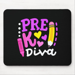 Tapis De Souris Diva de pré-maternelle, drôle, bienvenue aux profe