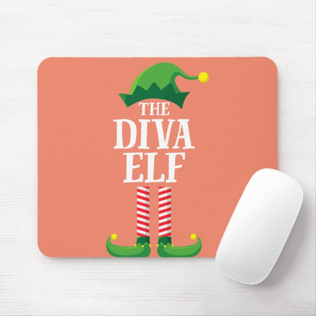 Tapis De Souris Diva Elf Matching Family Group Noël (Avec souris)