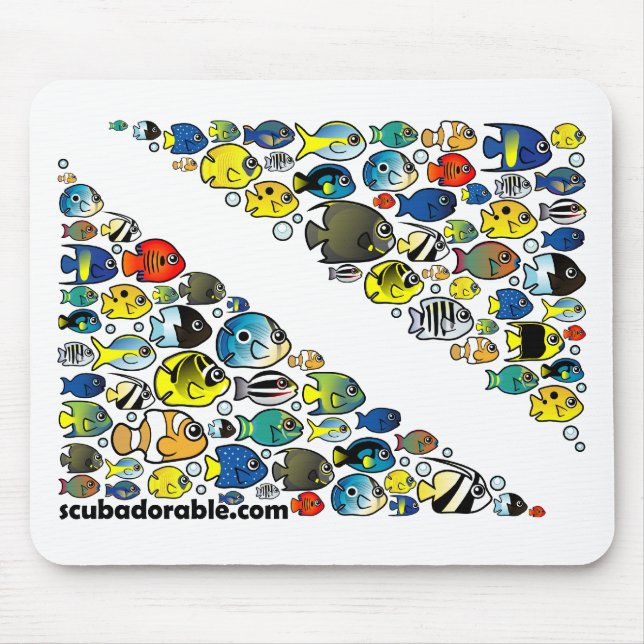 Tapis De Souris Diver Scubadorable Diver Down (Devant)