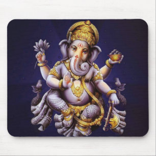 Tapis De Souris Divinité indoue d'éléphant asiatique de Ganesh