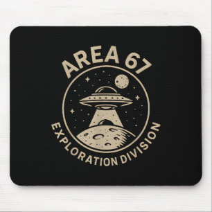 Tapis De Souris Division Exploration Zone 67 Drôle Mème Ufo 67 Des