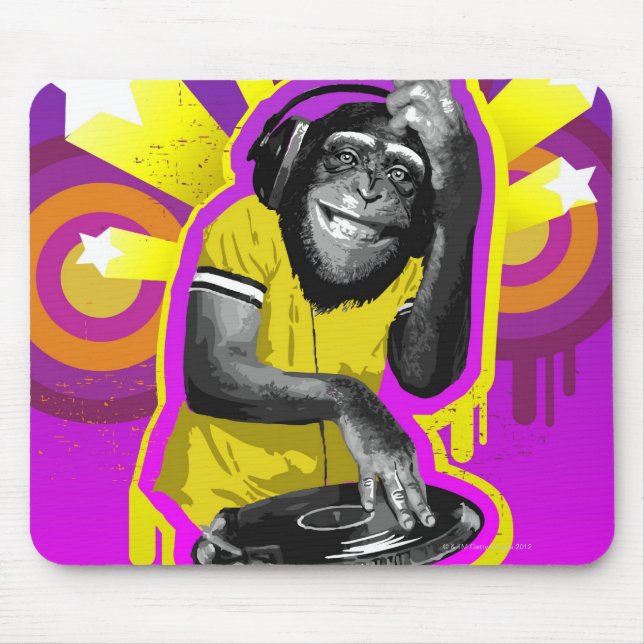 Tapis De Souris DJ Chimpanzé (Devant)