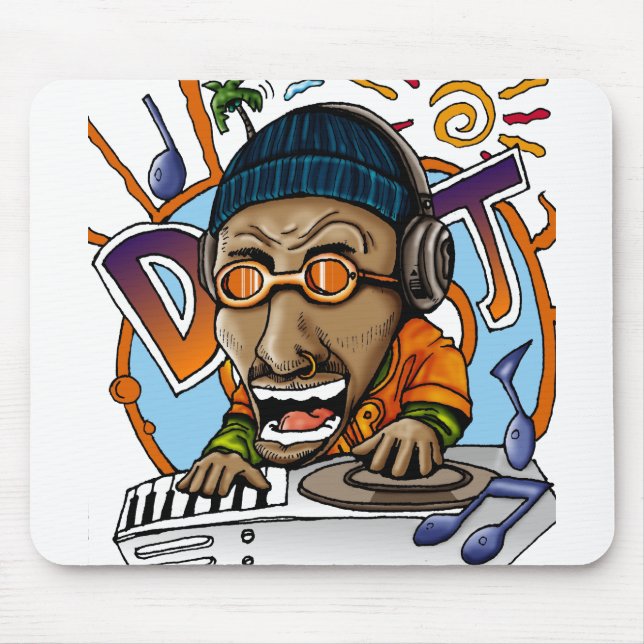 Tapis De Souris DJ de dessin animé (Devant)