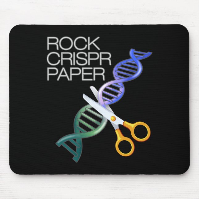 Tapis De Souris Dna Funny Rock Paper Crispr Genetic Science Race  (Devant)