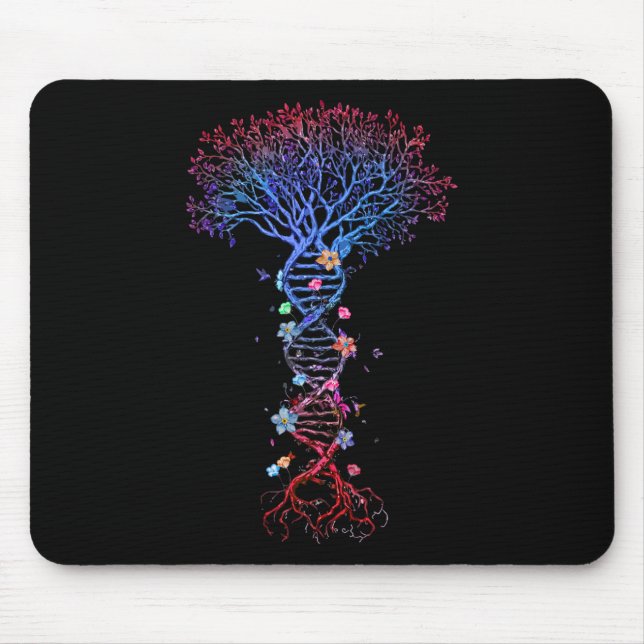 Tapis De Souris Dna Tree Root Life Genetic Funny Jour des terres A (Devant)