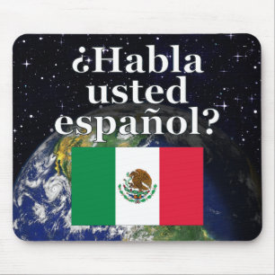 Tapis De Souris Do you speak Spanish ? Flag & Earth