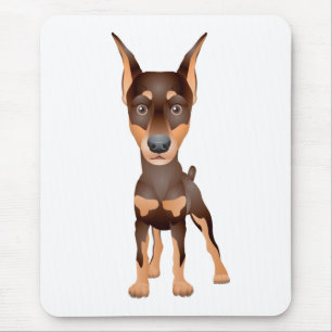 Tapis De Souris Doberman Pincher, un Amoureux des chiens coquelico