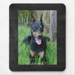 Tapis de souris Doberman Pinscher chiot tableau no