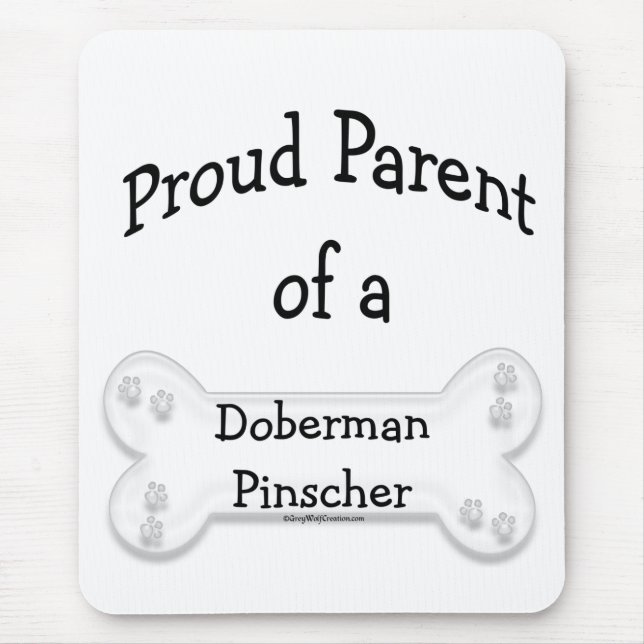 Tapis De Souris Doberman Pinscher Fier Parent (Devant)