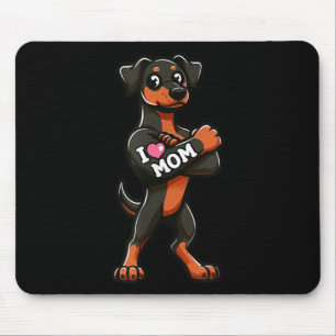 Tapis De Souris Doberman Pinscher I Love Maman Funny Chien Tattoo
